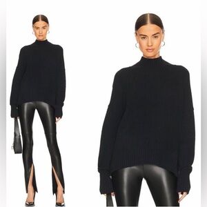Free People Vancouver Black Turtleneck Pullover Sweater Size Small